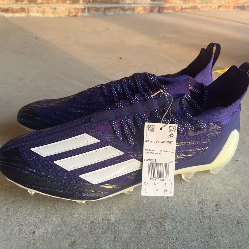 Adidas Adizero Primeknit Football Cleats Purple Size 13 Mens GV9631